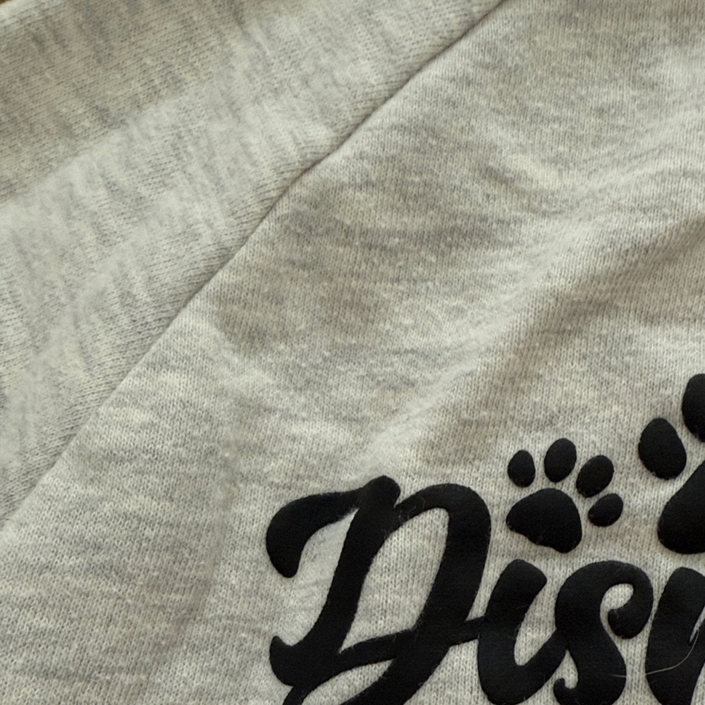 Disney Grey Disneyland Resort Puppy Sketch Sweatshirt Lightweight Small - Picture 4 of 5